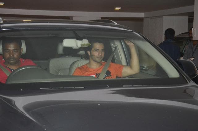 Varun Dhawan spotted at the party. (Viral Bhayani) Varun Dhawan spotted at the party. (Viral Bhayani)