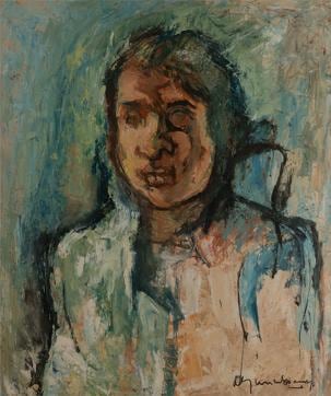 The top lots include Girl (1961), a portrait of an unknown young woman by the noted painter-teacher L Munuswamy. (Ashvitas)