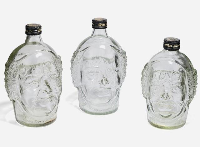 Three vintage head-shaped Old Monk bottles are also part of the sale. (Ashvitas)