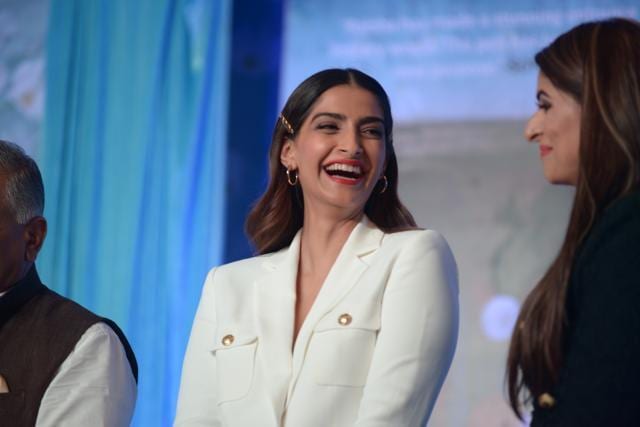 Sonam Kapoor at book launch in Delhi.