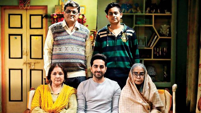 Badhaai Ho stars Ayushmann Khurrana, Sanya Malhotra, Surekha Sikri, Neena Gupta and Gajraj Rao. Badhaai Ho stars Ayushmann Khurrana, Sanya Malhotra, Surekha Sikri, Neena Gupta and Gajraj Rao.