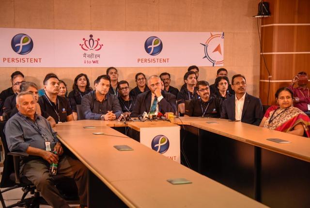 Persistent Systems employees in Pune on the video call with PM Modi on Wednesday. (HT PHOTO) Persistent Systems employees in Pune on the video call with PM Modi on Wednesday. (HT PHOTO)