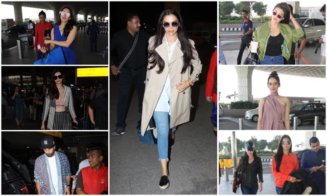 Airport diaries: Jacqueline Fernandez, Kiara Advani, Manushi Chhillar, Katrina Kaif, Diana Penty, Ranbir Kapoor and Deepika Padukone. Airport diaries: Jacqueline Fernandez, Kiara Advani, Manushi Chhillar, Katrina Kaif, Diana Penty, Ranbir Kapoor and Deepika Padukone.