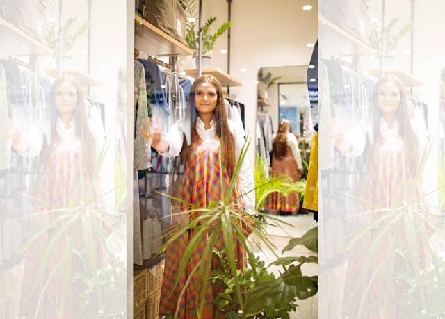Radhika hates it ‘coz trendy clothes are not often available in her size. Dress and shirt, Nicobar (Bellona) Radhika hates it ‘coz trendy clothes are not often available in her size. Dress and shirt, Nicobar (Bellona)