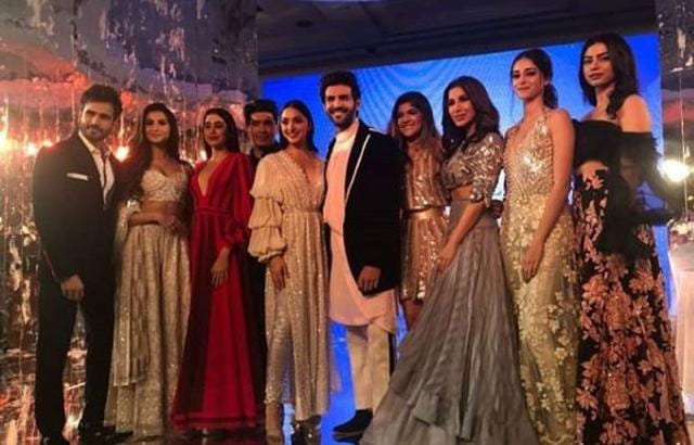 Tara Sutaria, Janhvi Kapoor, Kiara Advani, Manish Malhotra, Kartik Aaryan, Sophie Choudry, Ananya Panday and Khushi Kapoor.