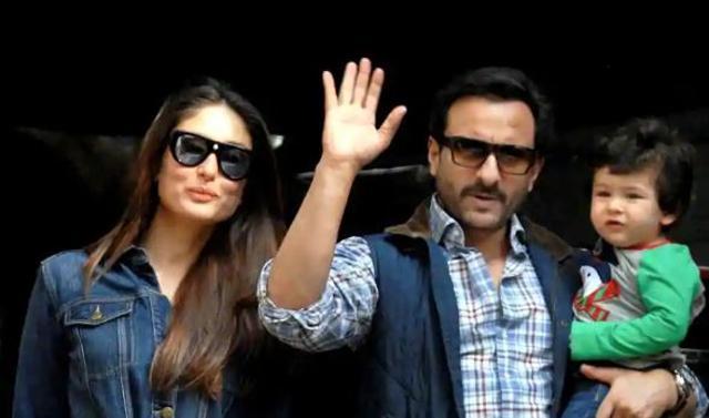 Saif with Kareena and son Taimur.