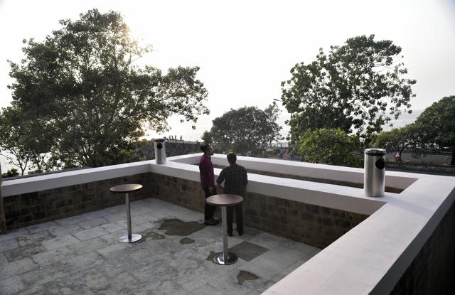A unique highlight will be a smoking area up a flight of stairs, with a spectacular view of the Arabian Sea. (Anshuman Poyrekar / HT Photo)