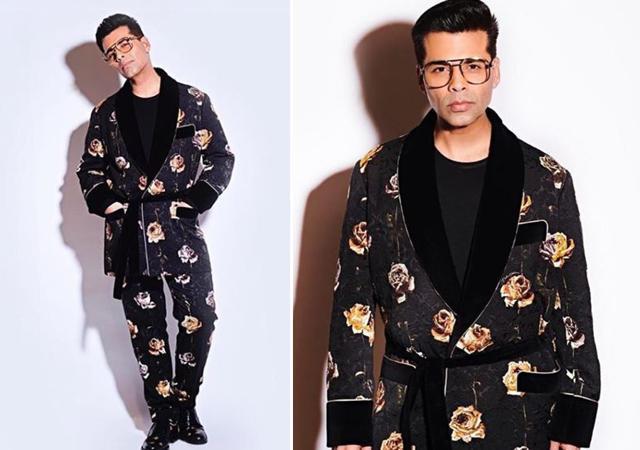 Karan Johar channels Hugh Hefner at Vogue Women of the Year Awards 2018. Karan Johar channels Hugh Hefner at Vogue Women of the Year Awards 2018.