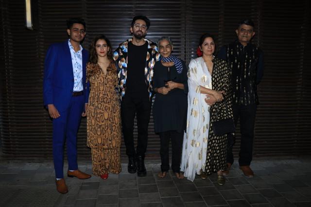The Badhaai Ho team at the success bash. (Viral Bhayani) The Badhaai Ho team at the success bash. (Viral Bhayani)