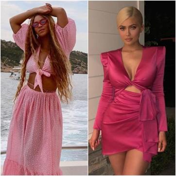 Singer Beyonce and Instagram star Kylie Jenner also opted for a front knot dresses (Photos: Instagram/Beyonce, Instagram/kyliejenner)