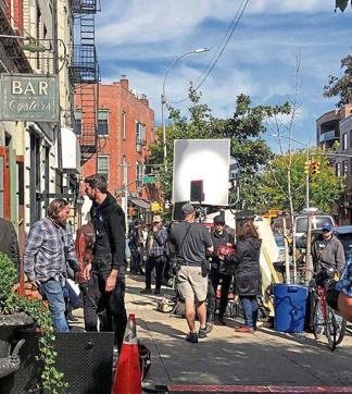 A film shoot taking place in Williamsburg. A film shoot taking place in Williamsburg.