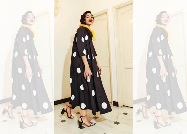 Dress, Lovebirds; scarf, Eka; footwear, Rahul Mishra X Oceedee (Dolly Devi) Dress, Lovebirds; scarf, Eka; footwear, Rahul Mishra X Oceedee (Dolly Devi)