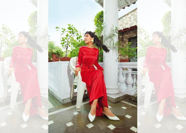 Dress, Atsu; footwear, Oceedee; earrings, Roma Narsinghani (Dolly Devi) Dress, Atsu; footwear, Oceedee; earrings, Roma Narsinghani (Dolly Devi)