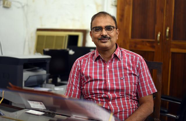 Skand Shukla, state government officer, says the spirit and image of Allahabad have been a synthesis of its many traditions. (Amal KS/HT PHOTO)