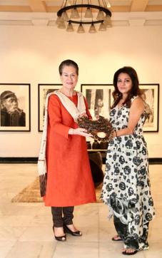 Sonia Gandhi with Anu Malhotra. Sonia Gandhi with Anu Malhotra.