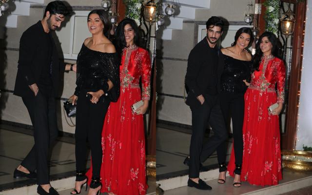 Rohman Shawl and Sushmita Sen at Shilpa Shetty’s Diwali bash (Viral Bhayani) Rohman Shawl and Sushmita Sen at Shilpa Shetty’s Diwali bash (Viral Bhayani)