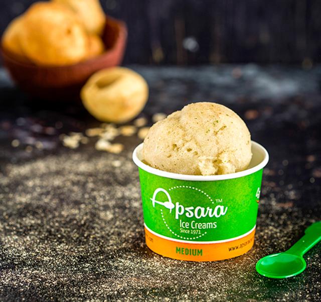 Apsara still serves up some of the quirkiest varieties, including Pani Puri (above), Chikki and Tamarind ice-creams. Apsara still serves up some of the quirkiest varieties, including Pani Puri (above), Chikki and Tamarind ice-creams.
