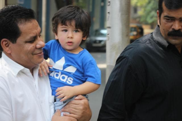 Taimur Ali Khan spotted in Bandra. Taimur Ali Khan spotted in Bandra.