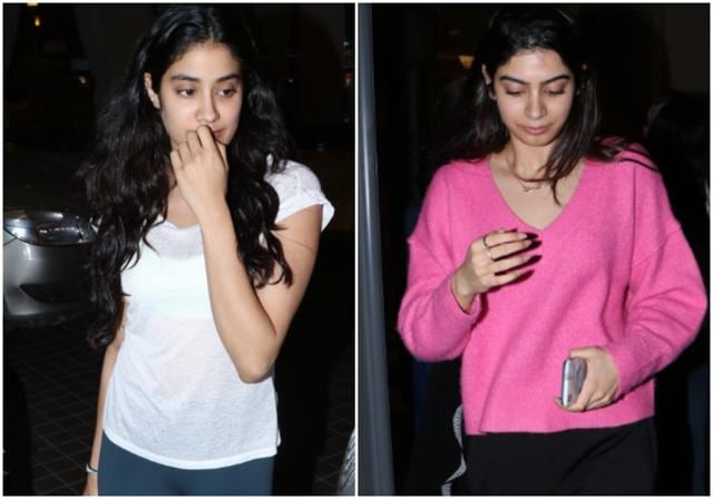 Pretty sisters--Janhvi Kapoor and Khushi Kapoor seen at their family dinner. Pretty sisters--Janhvi Kapoor and Khushi Kapoor seen at their family dinner.