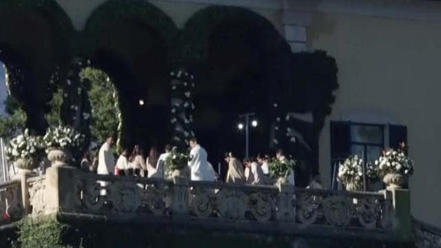 Deepika and Ranveer appear surrounded by their family and friends during the wedding. Deepika and Ranveer appear surrounded by their family and friends during the wedding.