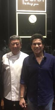 Sachin Tendulkar (right) with Chef Ting Yen. Sachin Tendulkar (right) with Chef Ting Yen.