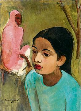 The Girl in Blue is Babeet Singh Majithia, a cousin of Amrita Sher-Gil. ‘Babeet is now 94, and she was delighted when we announced this work,’ Mehta says.