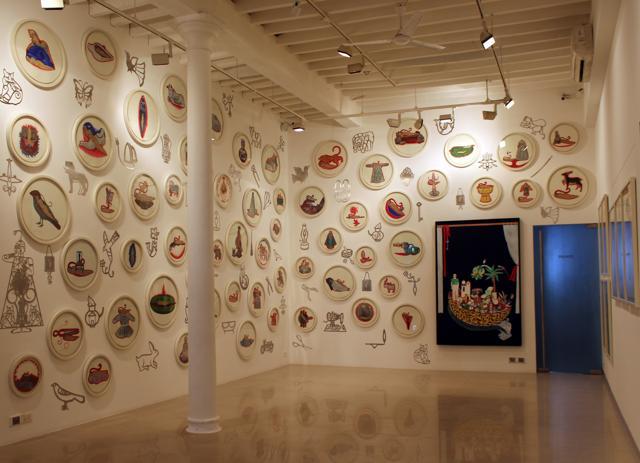 An installation of works by Rekha Rodwittiya at Sakshi Gallery. (Courtesy: Sakshi Gallery )