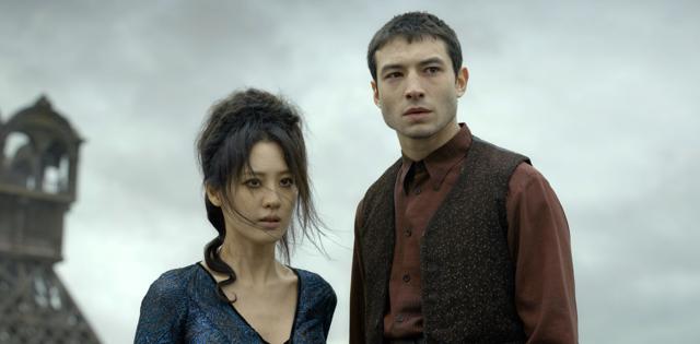 Claudia Kim, who has one line in the film, and Ezra Miller, who utters his first words an hour into the movie, in a scene from Fantastic Beasts: The Crimes of Grindelwald. (AP) Claudia Kim, who has one line in the film, and Ezra Miller, who utters his first words an hour into the movie, in a scene from Fantastic Beasts: The Crimes of Grindelwald. (AP)