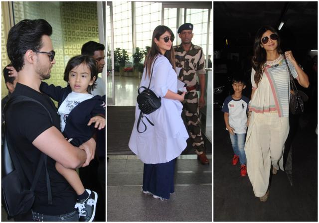 Airport diaries: Aayush Sharma, Ileana D’Cruz and Shilpa Shetty Kundra. (Viral Bhayani/HT Photo) Airport diaries: Aayush Sharma, Ileana D’Cruz and Shilpa Shetty Kundra. (Viral Bhayani/HT Photo)