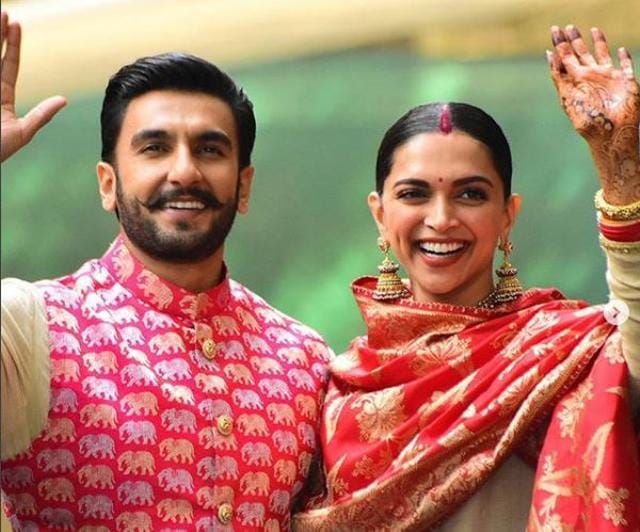 Ranveer Singh and Deepika Padukone in Mumbai.