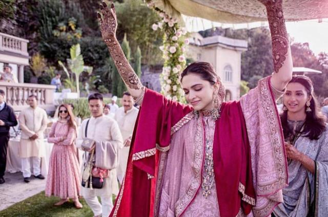 Deepika Padukone dancing at her mehendi ceremony. Deepika Padukone dancing at her mehendi ceremony.