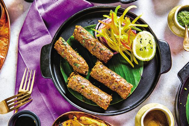 Lamb seekh kebab at Jamun in Lodhi Colony Market Lamb seekh kebab at Jamun in Lodhi Colony Market