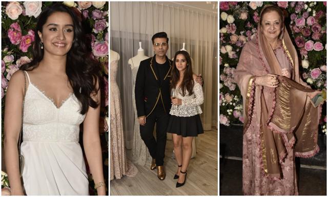 Karan Johar, Shraddha Kapoor, Saira Bano at the store launch of Kresha Bajaj. Karan Johar, Shraddha Kapoor, Saira Bano at the store launch of Kresha Bajaj.