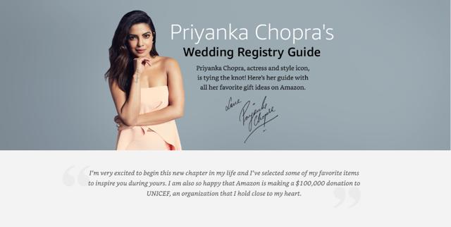 Priyanka Chopra’s Wedding Registry Guide. Priyanka Chopra’s Wedding Registry Guide.
