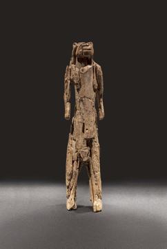 The Lion Man of Ulm, a figurine with a lion’s head made from mammoth tusk ivory, found in a German cave and estimated to date back 40,000 years. MacGregor calls this sculpture “the earliest known representation of something beyond human experience”. Living with the Gods uses objects like this one to explore the history of shared belief, and its impact on human communities. (Oleg Kuchar Photographie) The Lion Man of Ulm, a figurine with a lion’s head made from mammoth tusk ivory, found in a German cave and estimated to date back 40,000 years. MacGregor calls this sculpture “the earliest known representation of something beyond human experience”. Living with the Gods uses objects like this one to explore the history of shared belief, and its impact on human communities. (Oleg Kuchar Photographie)