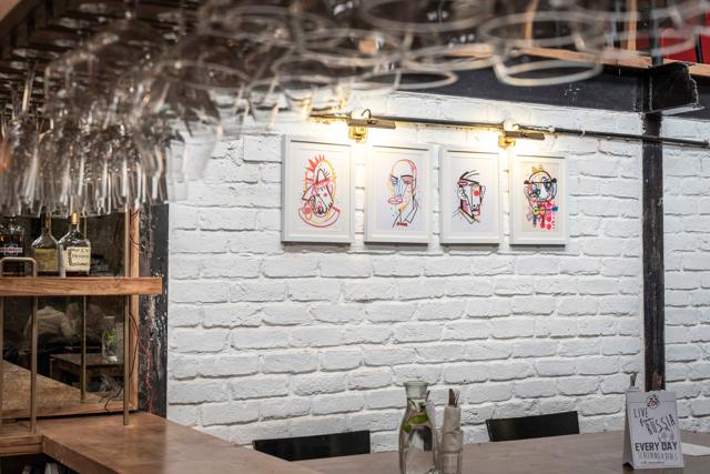 Frames from the I Like It When You’re Gone series by Sajid Wajid Sheikh are among rotating canvases supplied by Floating Canvas Company to the trendy Cafe Zoe in Mumbai. Frames from the I Like It When You’re Gone series by Sajid Wajid Sheikh are among rotating canvases supplied by Floating Canvas Company to the trendy Cafe Zoe in Mumbai.