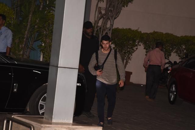 Nick Jonas on his arrival at the Mumbai airport.