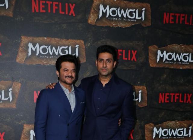 Anil Kapoor with Abhishek Bachchan at the premiere. (Viral Bhayani) Anil Kapoor with Abhishek Bachchan at the premiere. (Viral Bhayani)