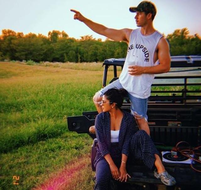Priyanka Chopra and Nick Jonas during their holiday.