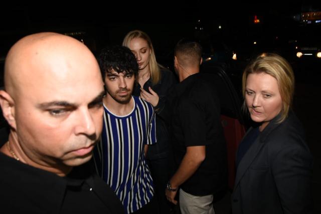 Joe Jonas and Sophie Turner arrive in the same car as Priyanka and Nick. (Viral Bhayani) Joe Jonas and Sophie Turner arrive in the same car as Priyanka and Nick. (Viral Bhayani)
