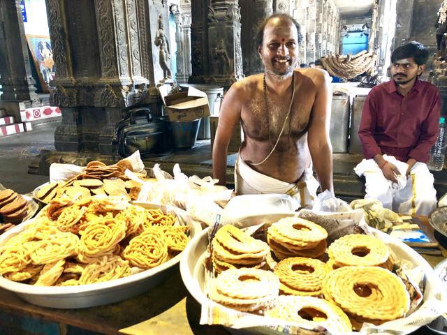 Food at the Chidambaram Temple. Food at the Chidambaram Temple.