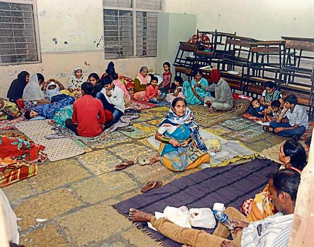 The affected were rehabilitated at a PMC school. (Photo by Shankar Narayan/HT PHOTO)