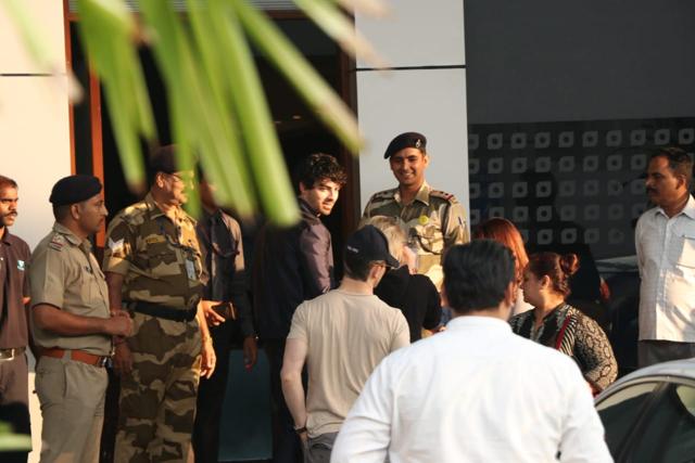 Joe Jonas spotted at the Mumbai airport. (Viral Bhayani) Joe Jonas spotted at the Mumbai airport. (Viral Bhayani)