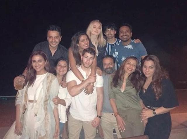Priyanka and Nick partied with Parineeti Chopra, Joe Jonas and Sophie Turner ahead of their wedding.