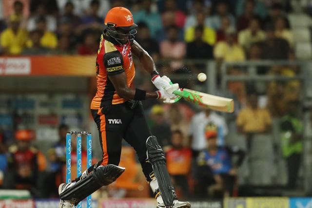 Carlos Brathwaite of the Sunrisers Hyderabad during the qualifier 1 match of the Indian Premier League 2018 (IPL 2018) between the Sunrisers Hyderabad and the Chennai Super Kings. (BCCI)