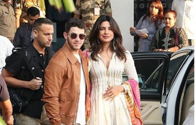 Priyanka Chopra and Nick Jonas in Jodhpur.