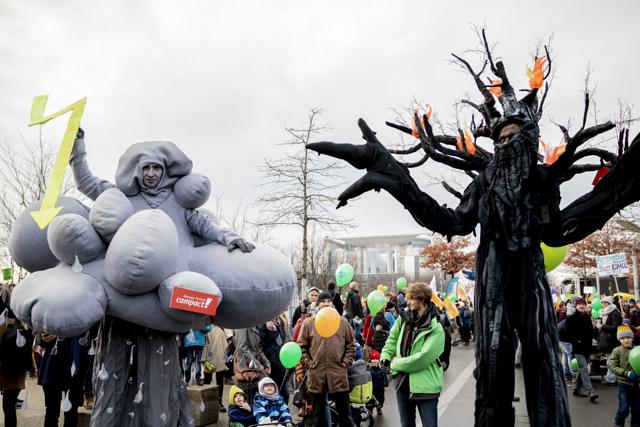 Demonstrators take part in a climate demonstration in Berlin, Germany, Saturday, Dec. 1, 2018. (AP Photo) Demonstrators take part in a climate demonstration in Berlin, Germany, Saturday, Dec. 1, 2018. (AP Photo)