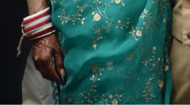 Priyanka Chopra’s mehendi includes a guitar design. (Viral Bhayani)