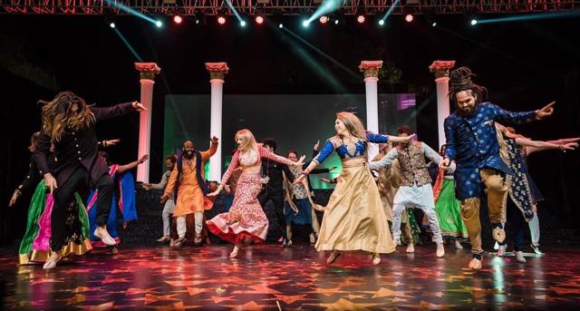 Sophie Turner performing at the wedding sangeet.