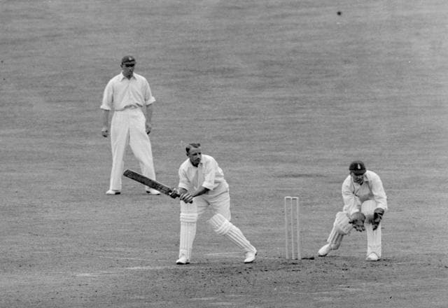File photo of Sir Donald Bradman batting. (Getty Images)